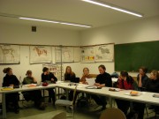 Arbeit am Text für das Positionspapier während der Lehrveranstaltung zur Sozialen Landwirtschaft am FB 11 Ökologische Agrarwissenschaften in Witzenhausen